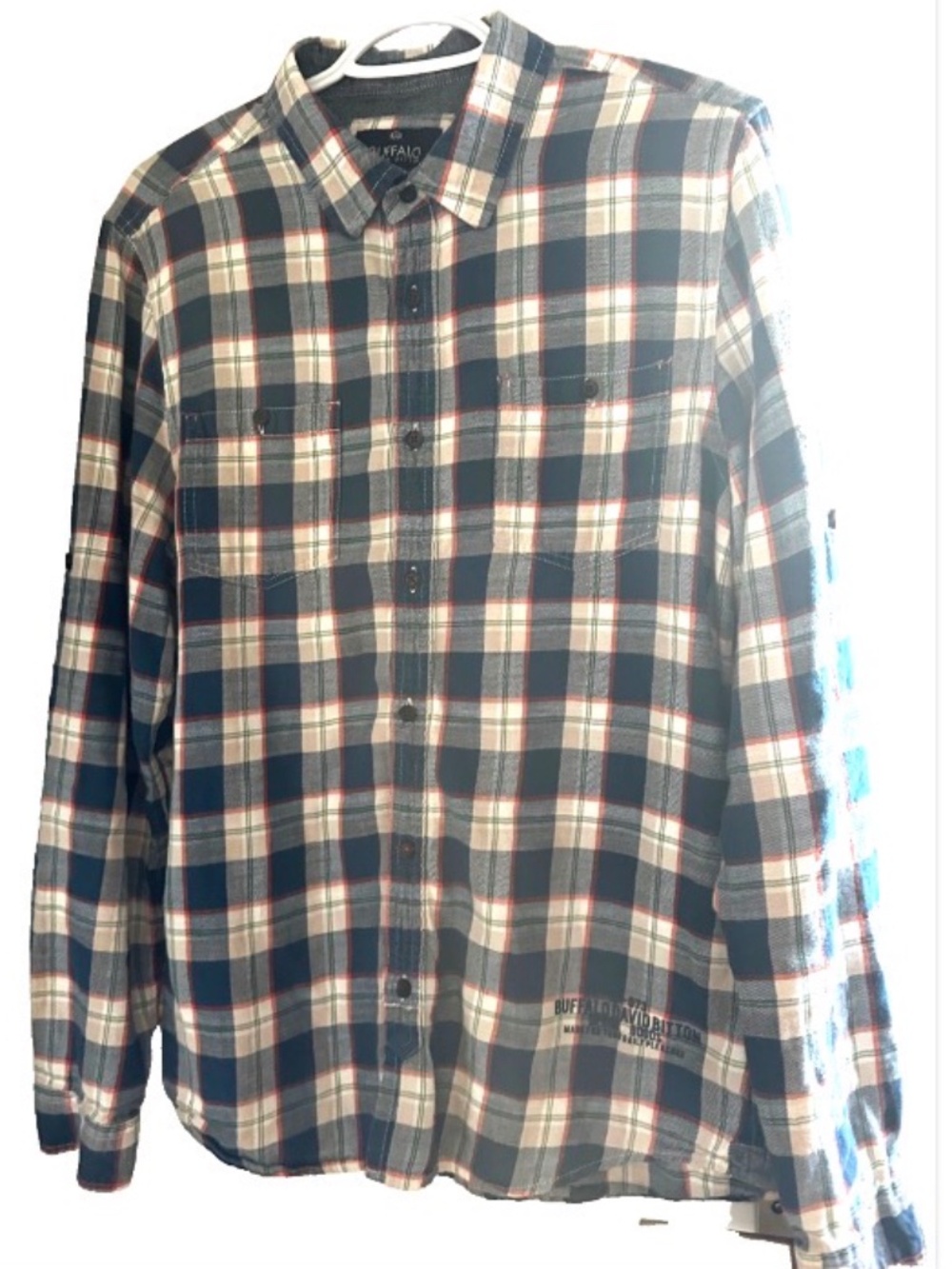Buffalo David Bitton Men's Sz Large Buttondown Casual 100% Cotton Shirt